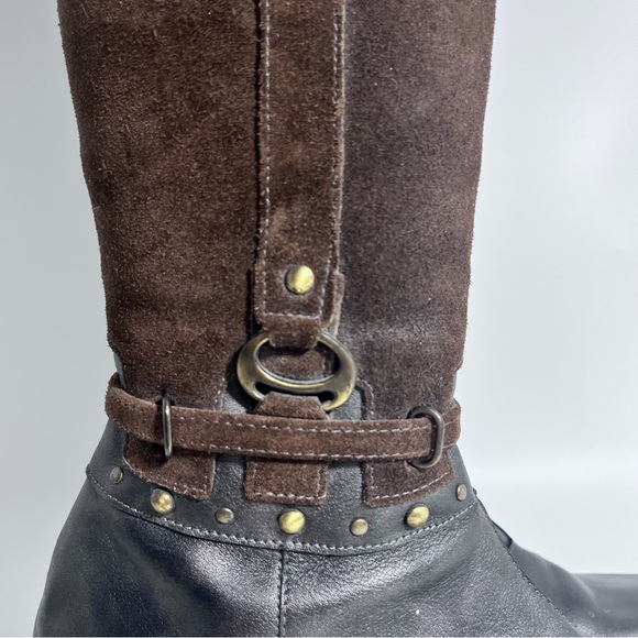 NAOT ‘Gratify’ Brown Suede Leather Boots Tall Heels Women’s 38 - Picture 5 of 14